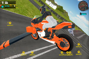 Flying Motorbike Driving Sim